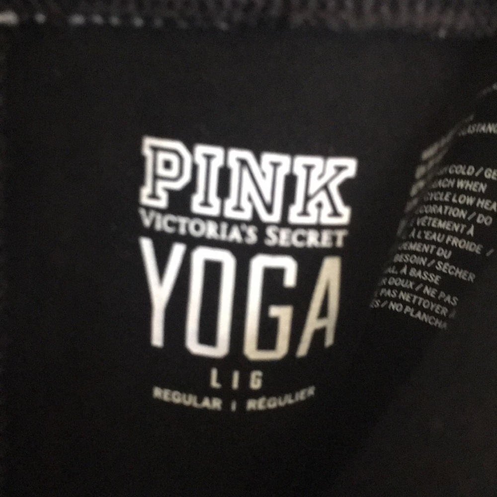 Women’s PINK yoga pants straight leg black - Picture 3 of 3